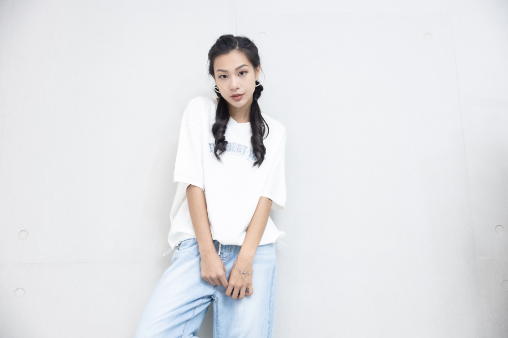 반팔 純白印字T/ 白色