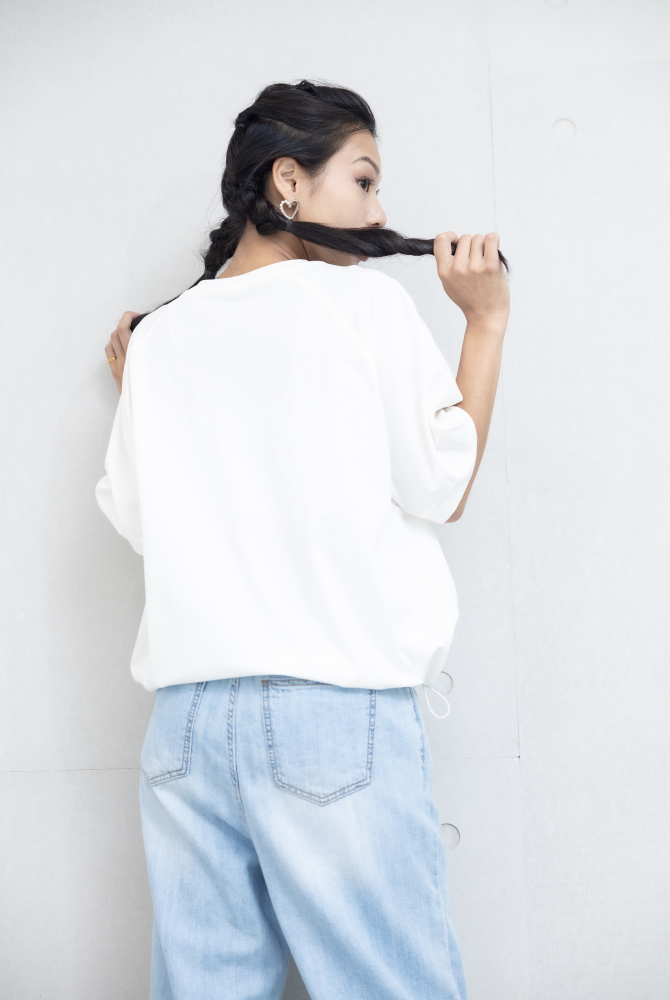 반팔 純白印字T/ 白色