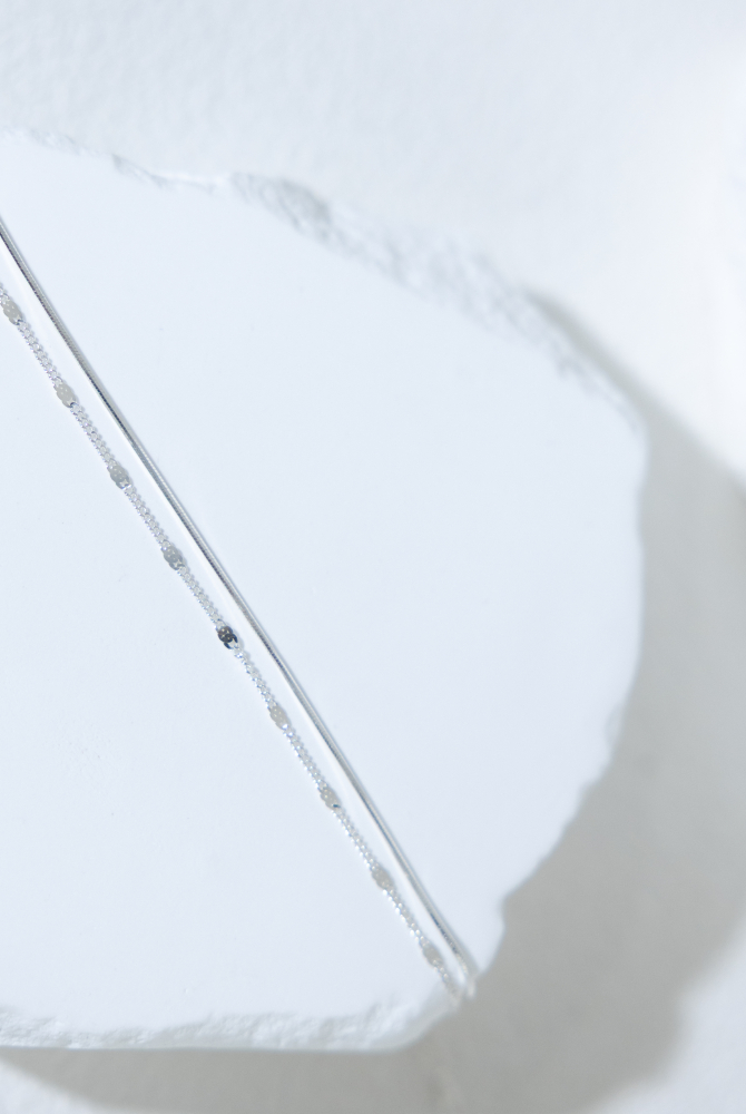 팔찌  雙層細練小圓片手鍊 / 銀色