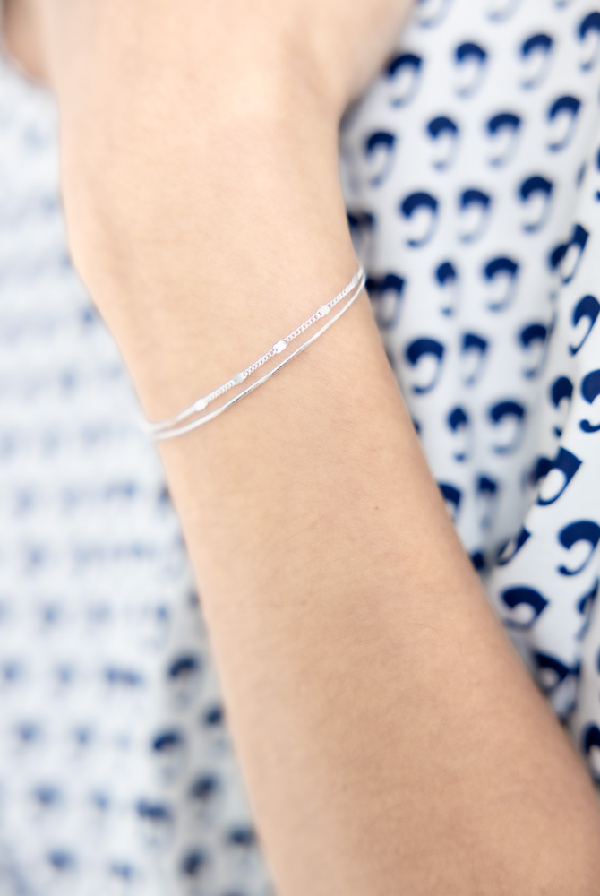 팔찌 小珠珠墜飾手鍊 / 銀色