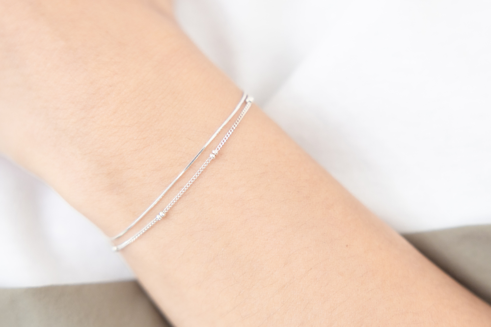 팔찌 小珠珠墜飾手鍊 / 銀色