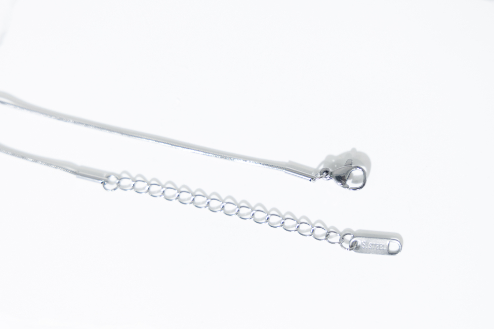 목걸이  可調節水滴項鍊 長項鍊 / 銀色