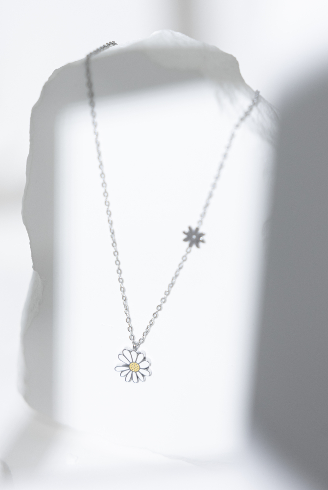 목걸이 雛菊項鍊 / 銀色