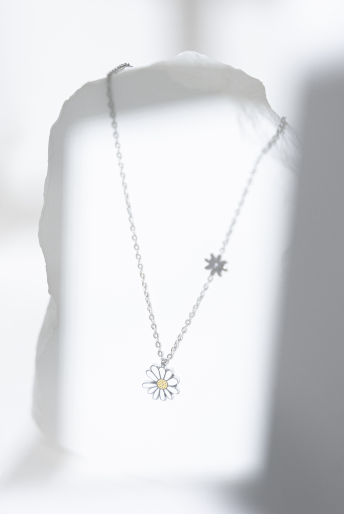 목걸이 雛菊項鍊 / 銀色