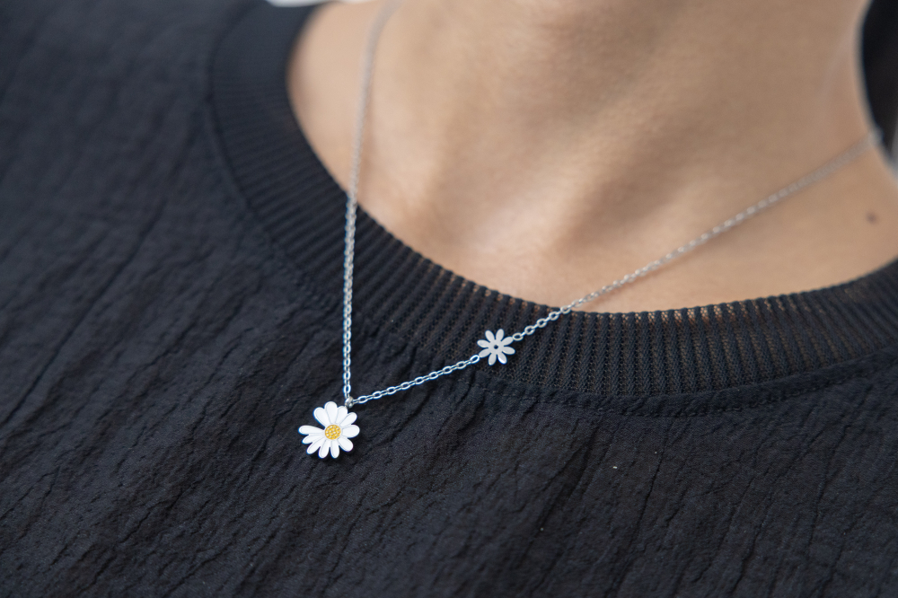 목걸이 雛菊項鍊 / 銀色