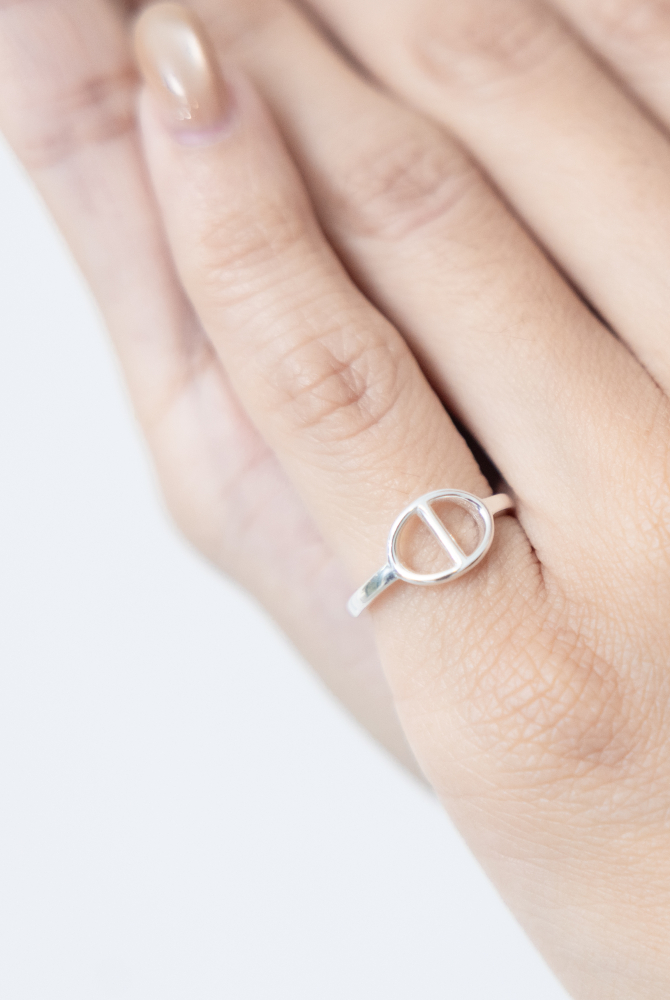 반지   小豬鼻尾戒 可調    / 銀色