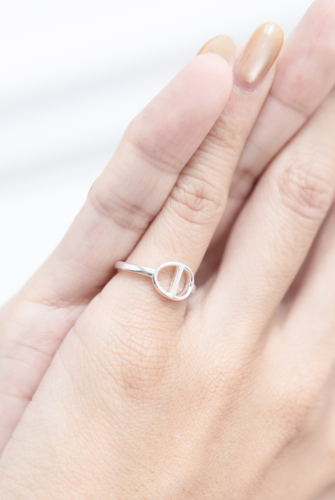 반지   小豬鼻尾戒 可調    / 銀色