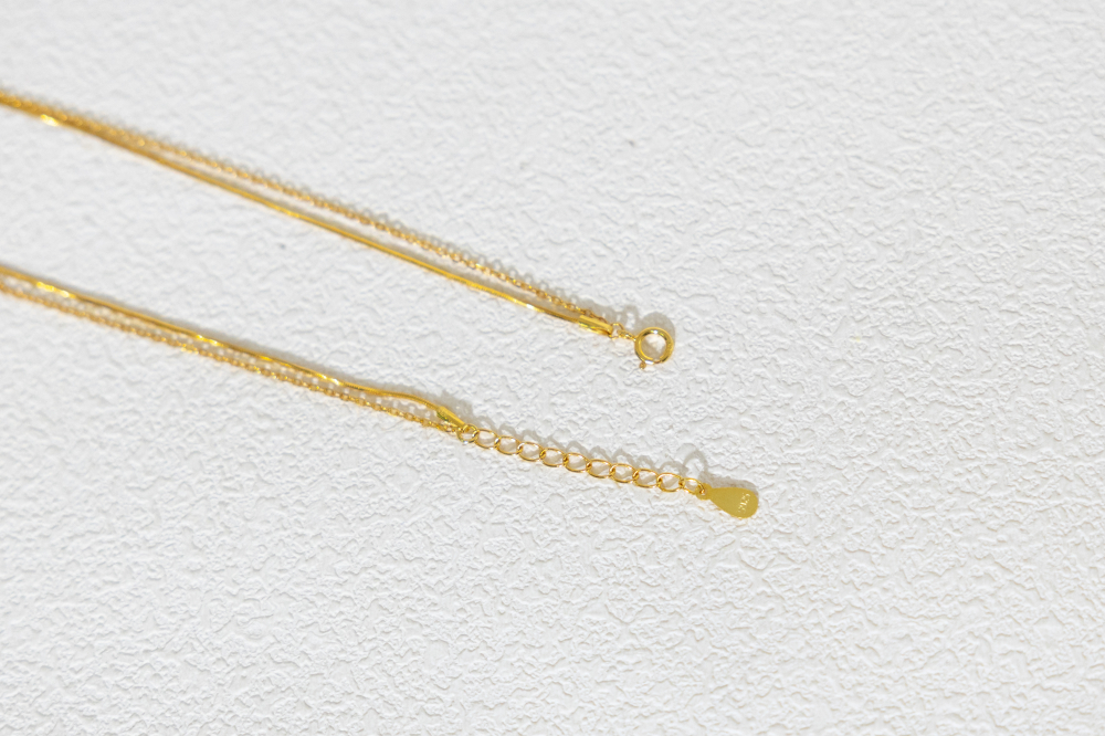 목걸이 金色雙層愛心項鍊 / 金色