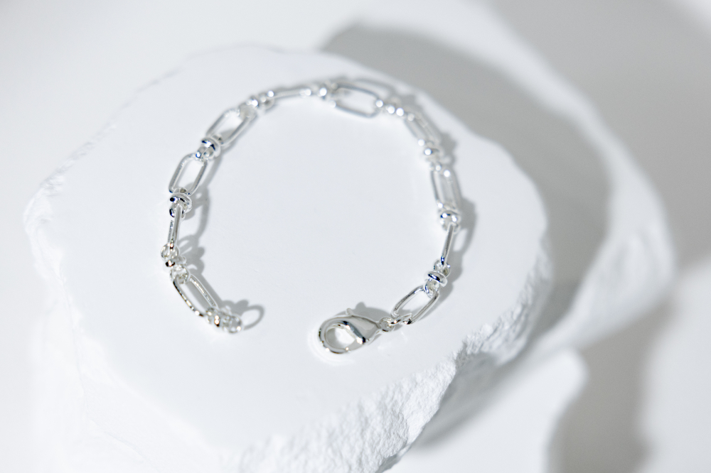 팔찌   長方鍊節手鍊   / 銀色