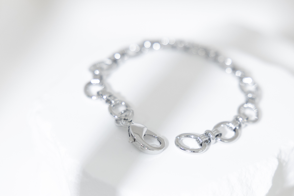 팔찌 雕刻鍊圈手鍊 / 銀色