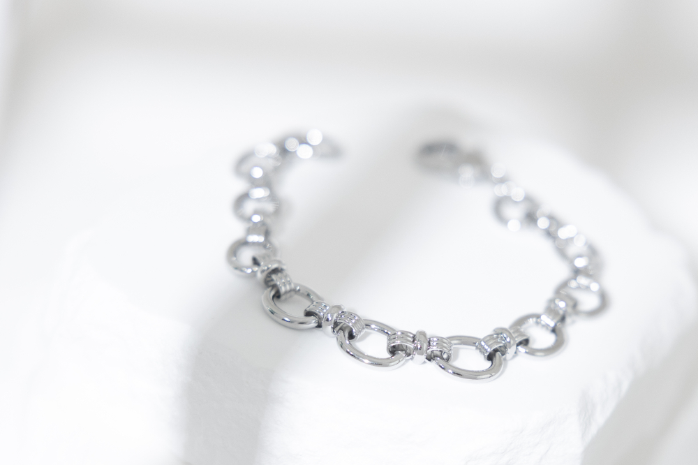 팔찌 雕刻鍊圈手鍊 / 銀色