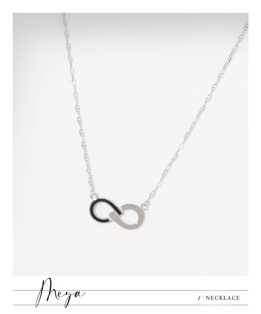 無限符號 豬鼻鏈 項鏈／銀色