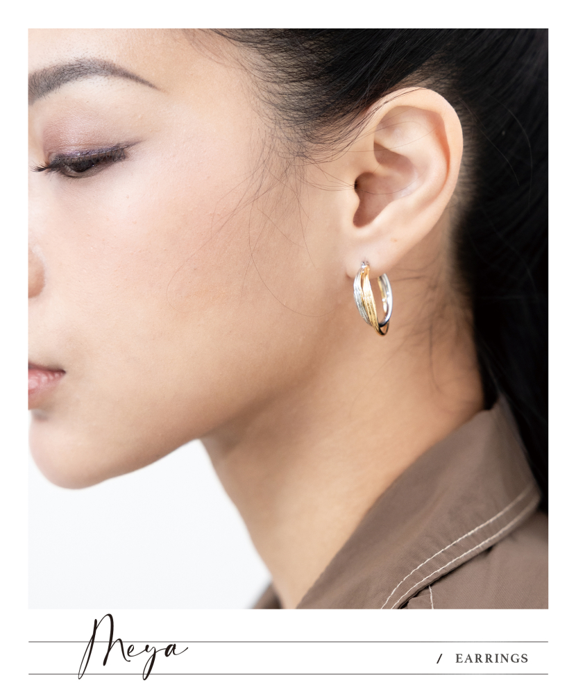 雙色圓弧交錯  / 金銀雙色