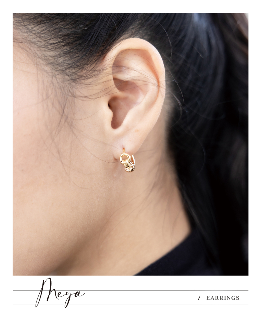 童軍結圈型耳環  / 金色